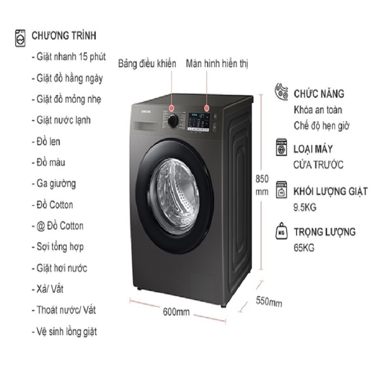 tính năng máy giặt Samsung 