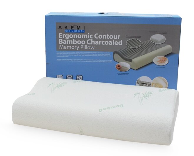 Gối nằm Ergonomic Bamboo Charcoal Memory Pillow Akemi AKI49917PIL