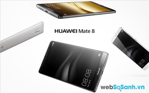 Smartphone Huawei Mate 8 có thiết kế đẹp mắt và cao cấp từ nguyên khối hợp kim nhôm