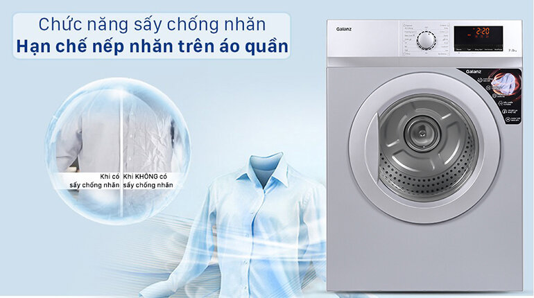 máy sấy quần áo không nhăn