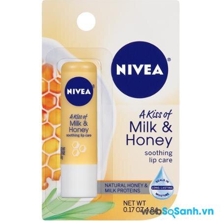 Son dưỡng môi Nivea A Kiss of Milk & Honey Lip Care