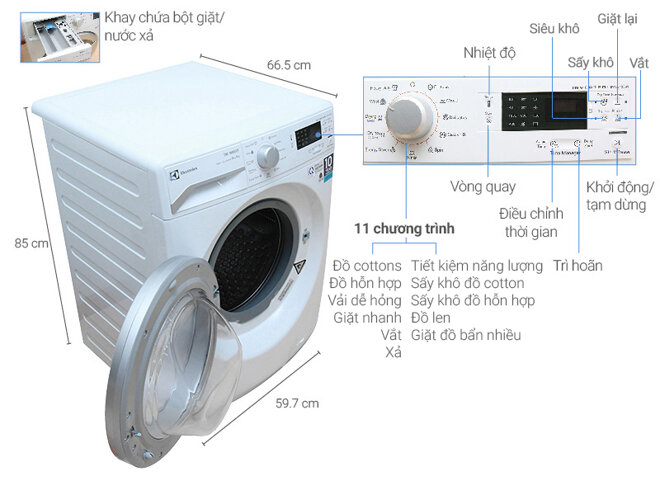 Máy giặt sấy Electrolux EWW12842