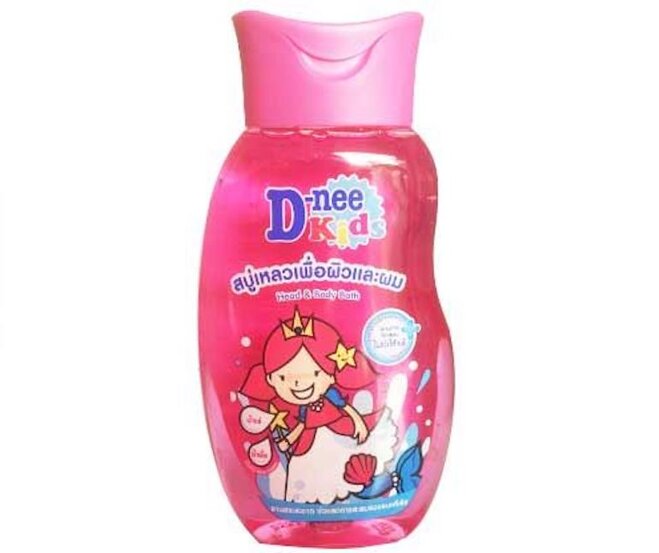 Bộ tắm gội toàn thân trẻ em Kids Dnee 200ml (màu hồng) cho bé gái