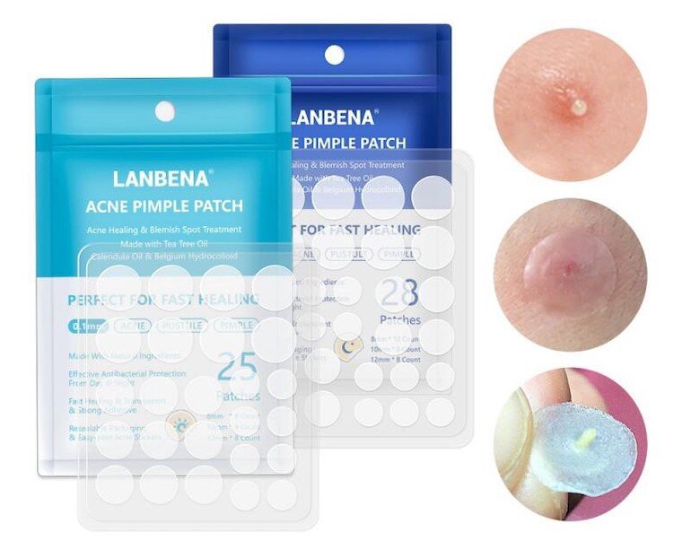 Miếng dán mụn Lanbena được cấu tạo bởi thành phần chính là Hydrocolloid nhập khẩu