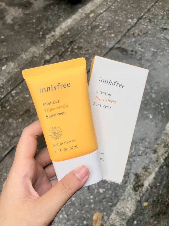 kem chống nắng Innisfree vàng