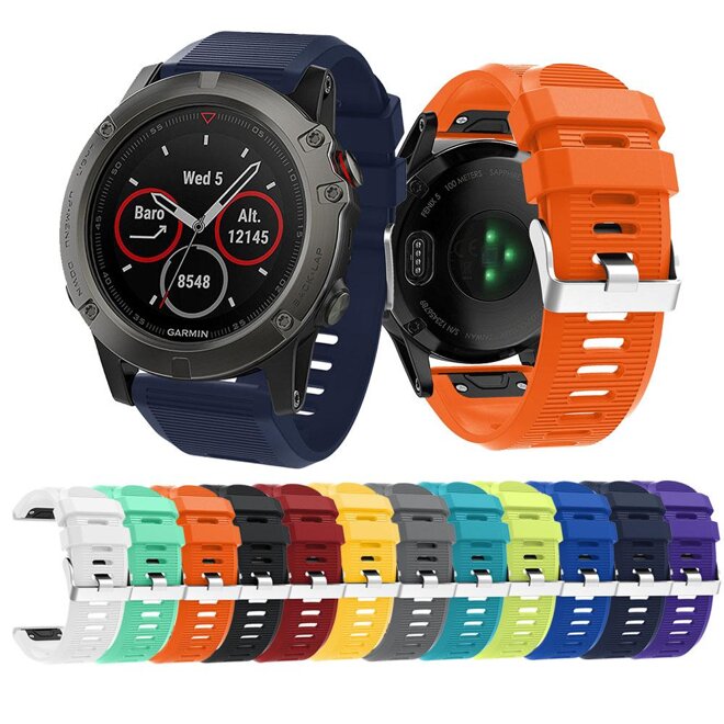 Dây đeo của Garmin Fenix 5X có thể thay thế với nhiều màu sắc khác nhau