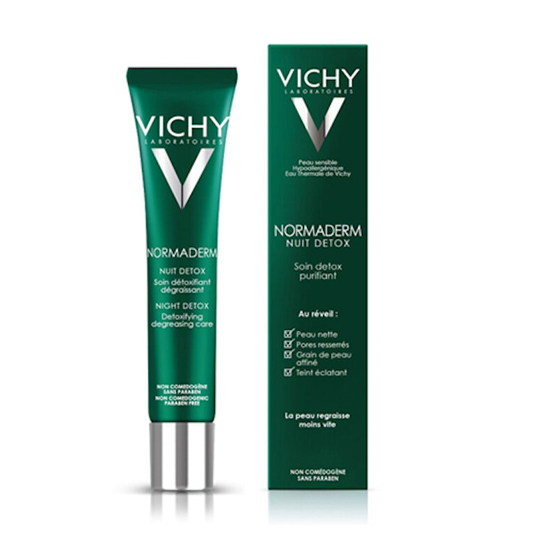 Kem dưỡng da ban đêm cho da dầu mụn  Vichy Normaderm Nuit Night Detox