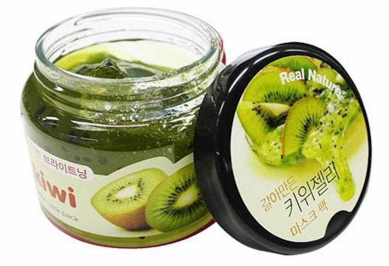 Mặt nạ gel Real Nature Kiwi Jelly Mask Pack có giá hạt dẻ