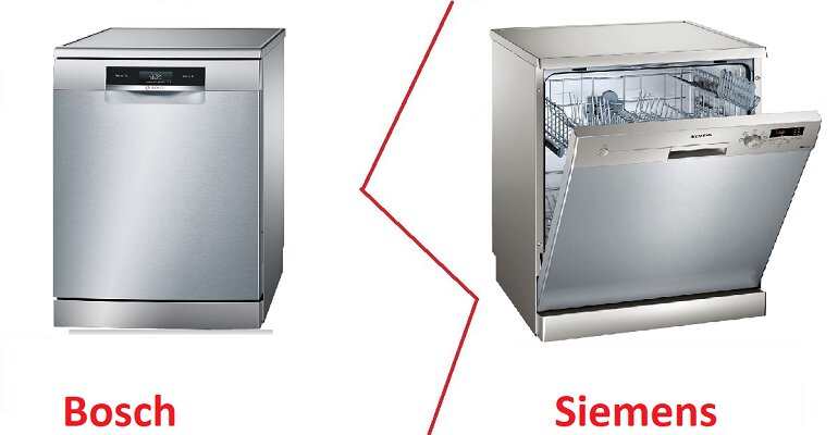 So sánh máy rửa bát Bosch và Siemens