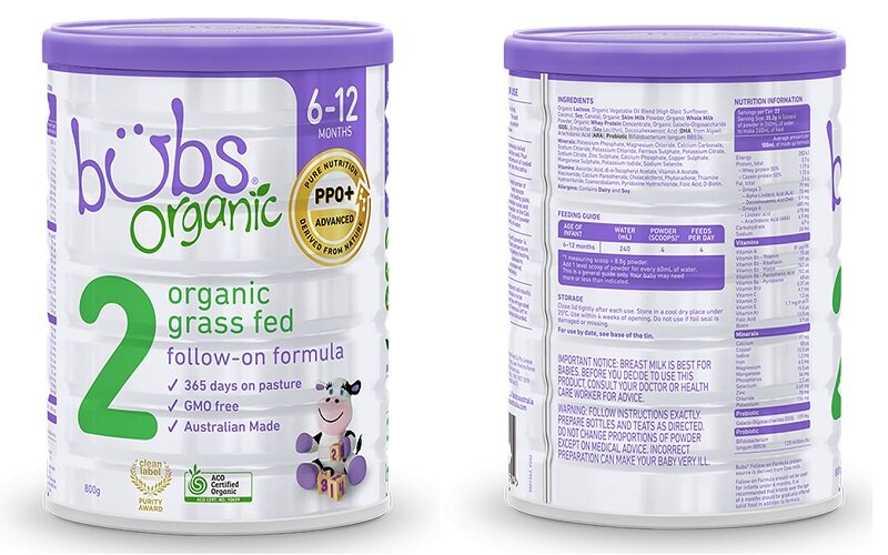 Điểm giống nhau của sữa Bubs organic số 2 và Nan Organic số 2