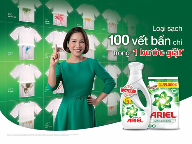 Ariel thương hiệu giặt tẩy số 1 tại Nhật