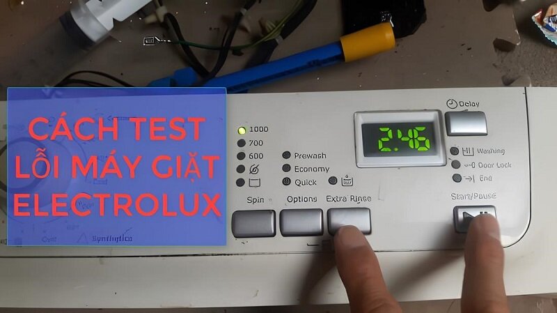 test mã lỗi máy giặt Electrolux