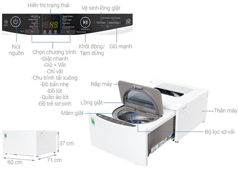 Máy giặt LG Inverter TG2402NTWW 