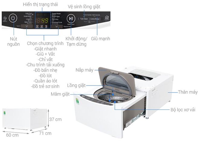 Máy giặt LG Inverter TG2402NTWW 