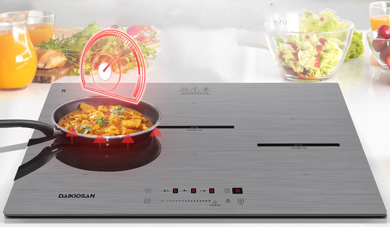 Bếp âm Daikiosan DKT-300002 thiết kế lắp âm giúp tiết kiệm không gian, tô điểm thêm phần sang trọng cho căn bếp.