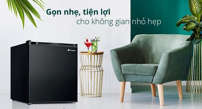 Tủ lạnh Casper dưới 150 lít chủ yếu để đựng đồ uống, sữa chua hay thức ăn đóng hộp.