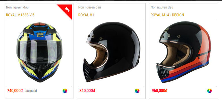 giá mũ bảo hiểm royal helmet
