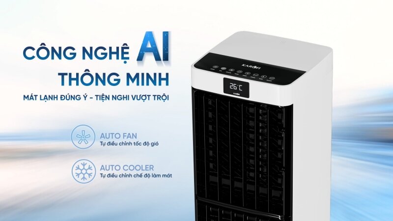 Đánh giá quạt điều hòa Karofi KAC H132R hiện đại kèm tính năng lọc không khí