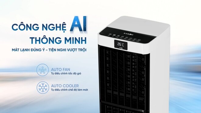 Quạt điều hòa Karofi KAC H132R: Làm mát không khí, lọc sạch không gian!