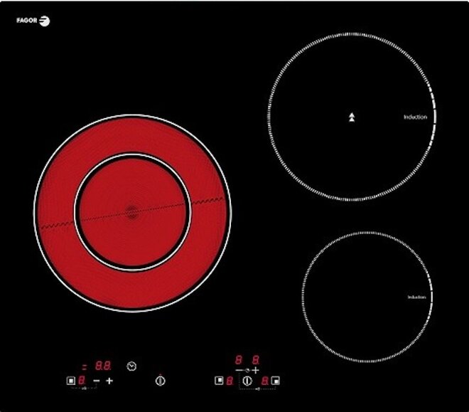 Bếp từ hồng ngoại âm 3 vùng nấu Fagor I-230TS