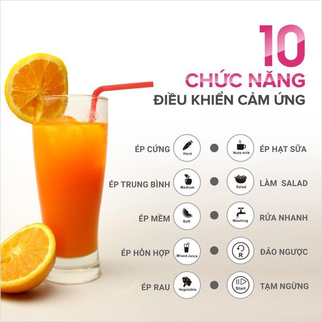 Chức năng của máy ép chậm KoriHome JEK 844