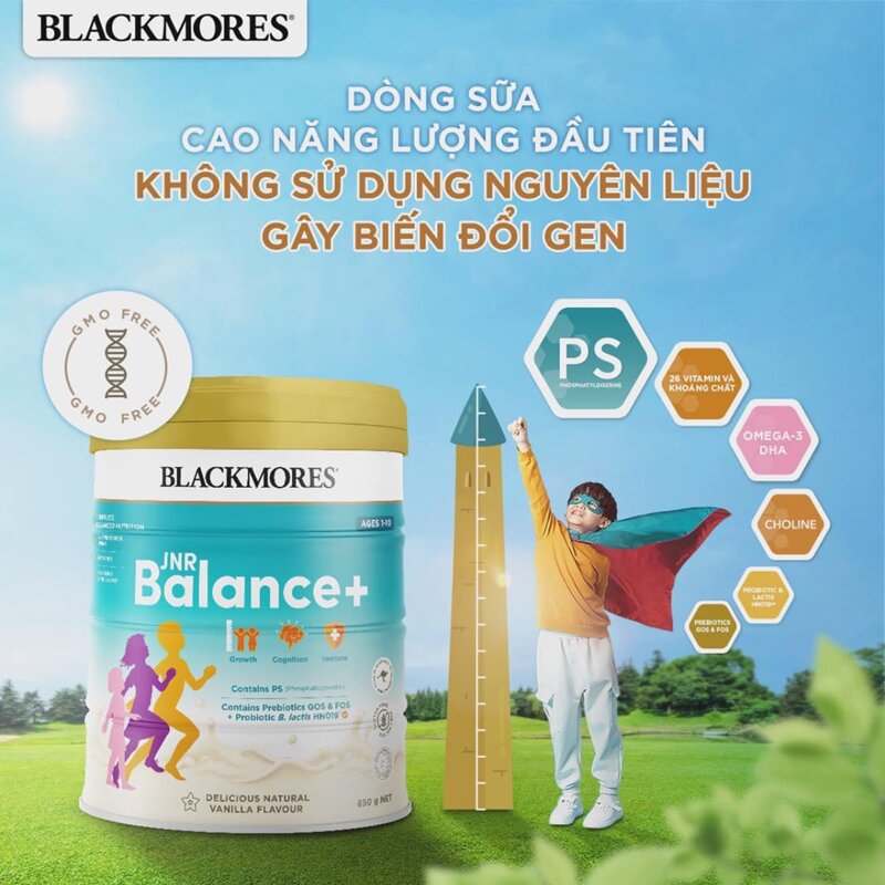 Sữa Blackmores Balance: Dòng sữa cao năng lượng không chứa thành phần gây biến đổi gen