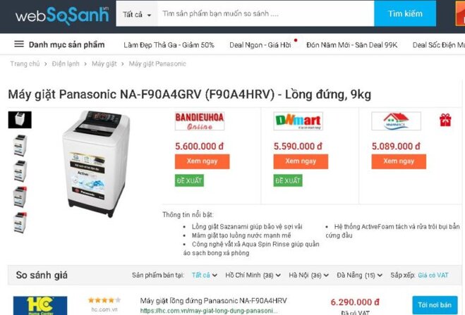 Máy giặt Panasonic 9 kg NA-F90A4GRV