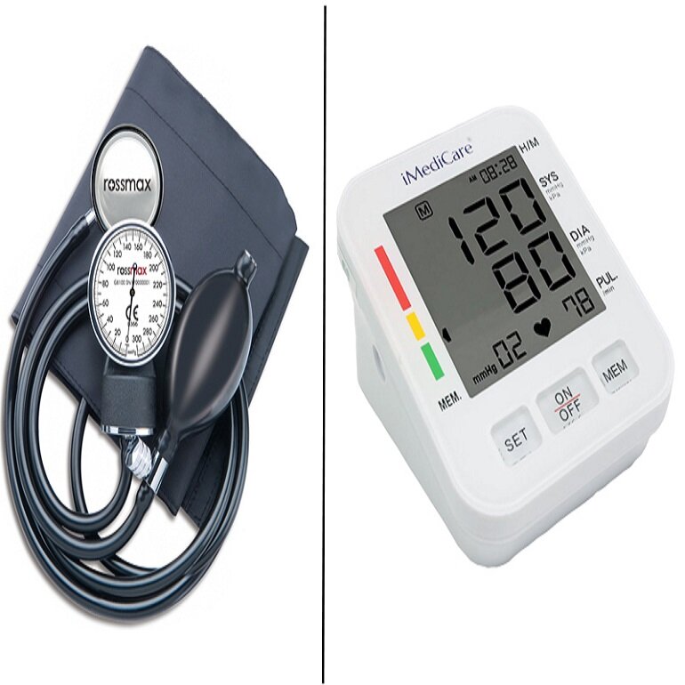 So sánh huyết áp điện tử và huyết áp cơ