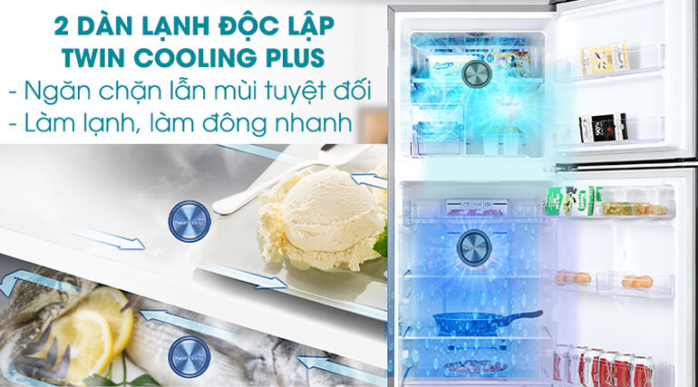 Công nghệ làm lạnh Twin Cooling Plus với 2 dàn lạnh đôc lập