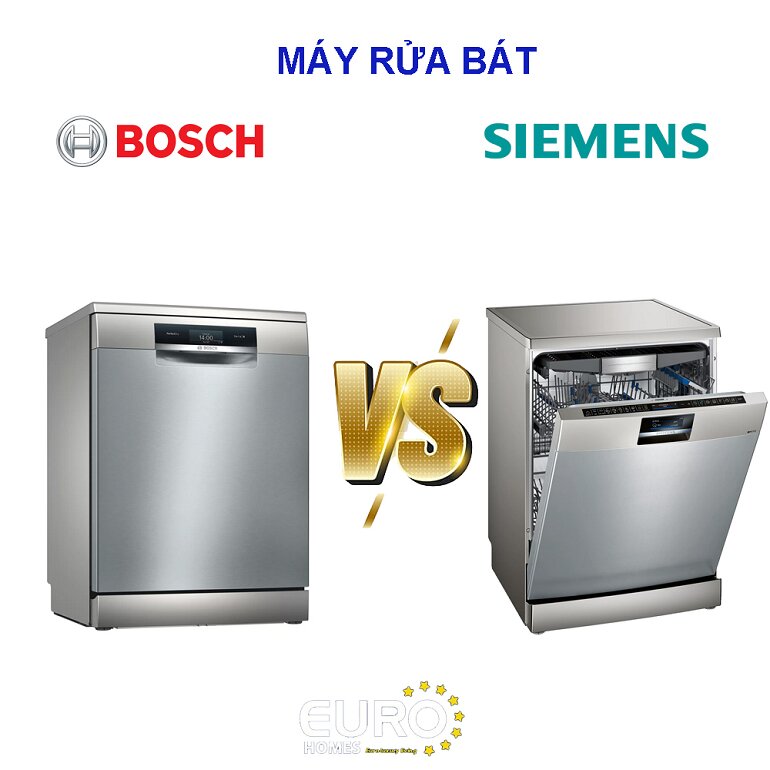 So sánh máy rửa bát Bosch và Siemens