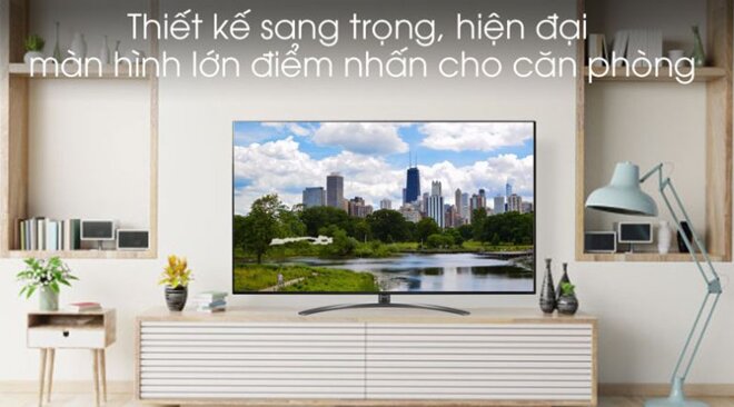 Thiết kế của Smart Tivi LG 8K 75 inch 75SM9900PTA NanoCell sang trọng, hiện đại