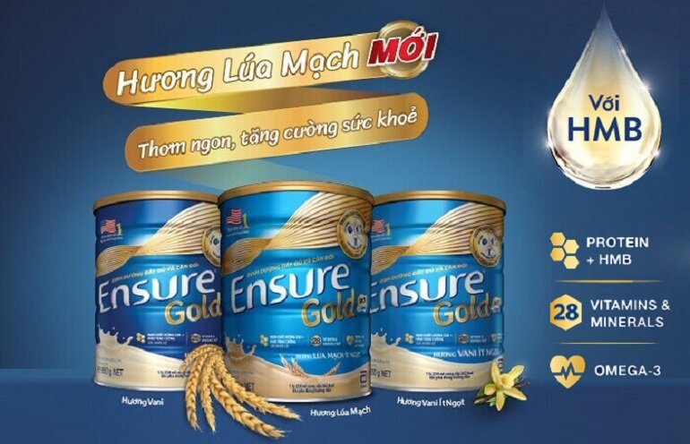 Sữa Ensure Gold 850g có nhiều hương vị khác nhau