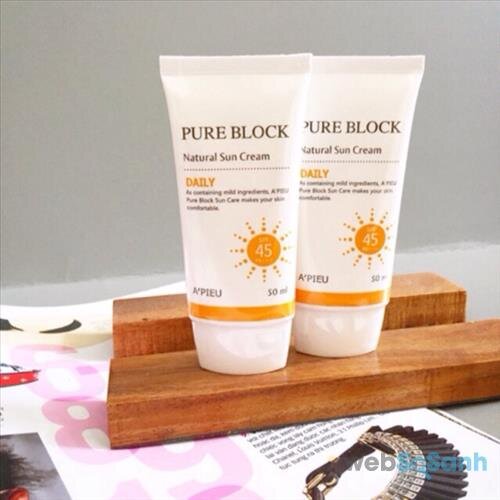 Kem chống nắng Apieu Natural Sun Cream Daily