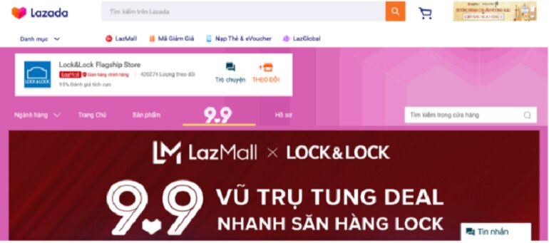 Lazada Sale 9.9 vũ trụ tung deal nhanh săn hàng Lock