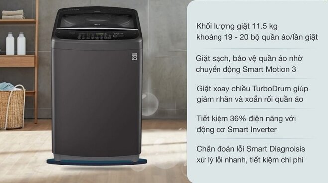 máy giặt lg cửa trên