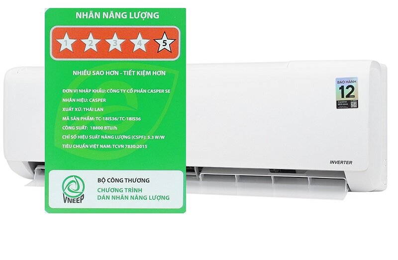 Điều hòa Casper 18000 BTU inverter TC-18IS36: Lựa chọn 