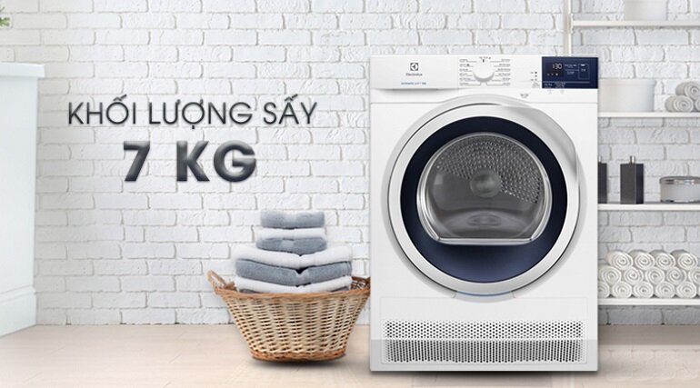 thiet ke cua may say quan ao Electrolux 7 kg EDC704GEWA