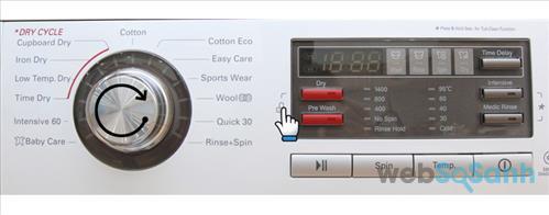 hướng dẫn sử dụng bảng điều khiển máy giặt sấy LG