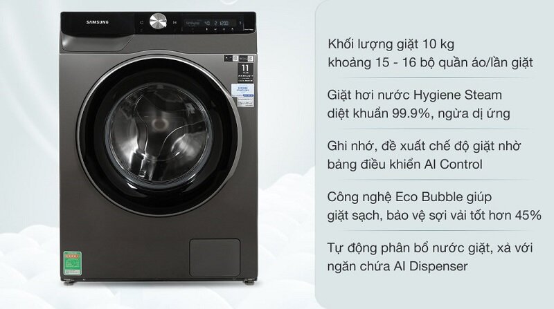 Loạt máy giặt Samsung 10kg cửa ngang giảm giá