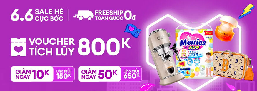 [ Lazada.vn ] Voucher tích luỹ 6.6