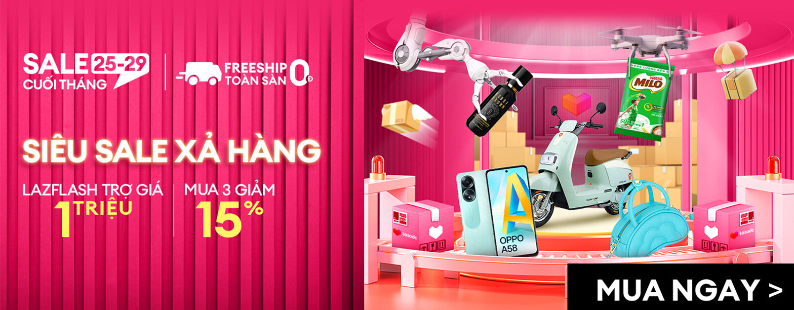 [ Lazada.vn ] Sale cuối tháng 25.8 W