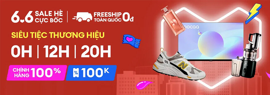 [ Lazada.vn ] Siêu tiệc thương hiệu 6.6