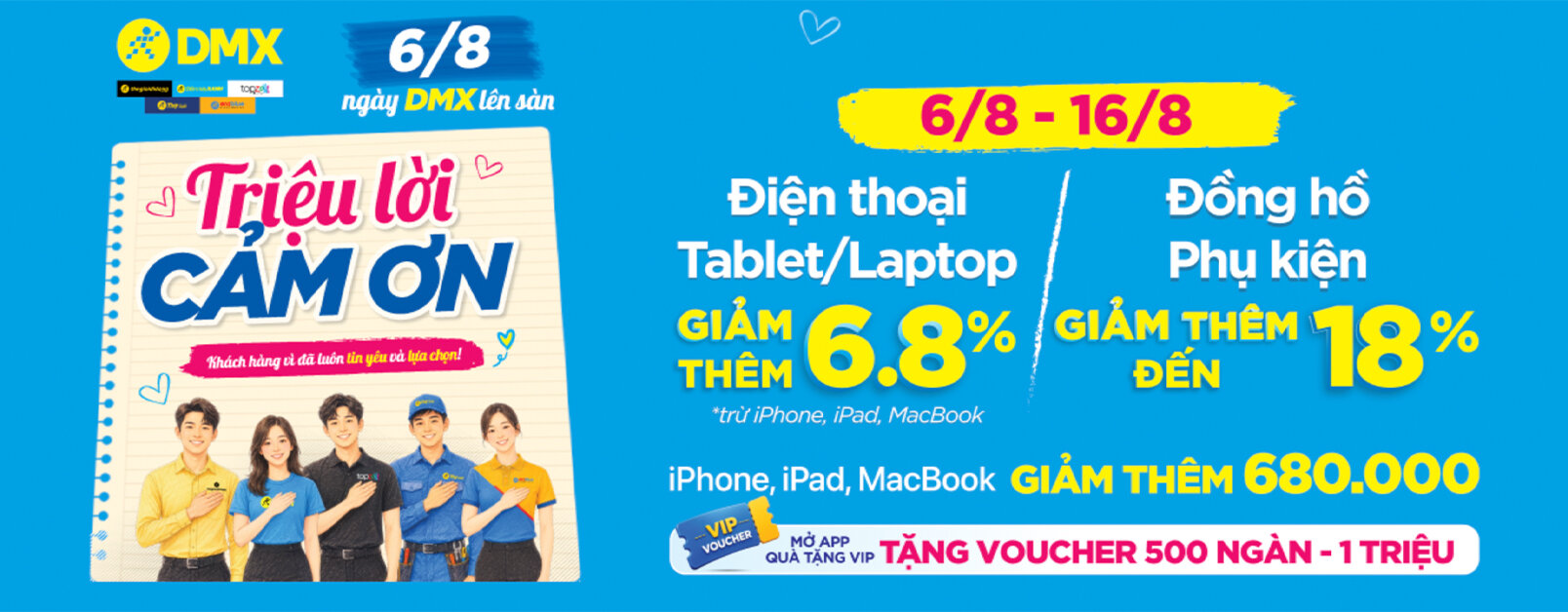 [ Dienmayxanh.com ] triệu lời cảm ơn  W