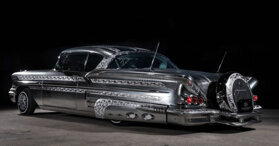 Chevrolet Impala 1958 bất ngờ được “bạc hóa” tại buổi triển lãm xe hơi Mỹ