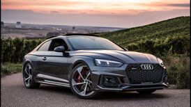 Chiêm ngưỡng bản độ Audi RS5 Matte Grey siêu bắt mắt với vành xe đỏ rực