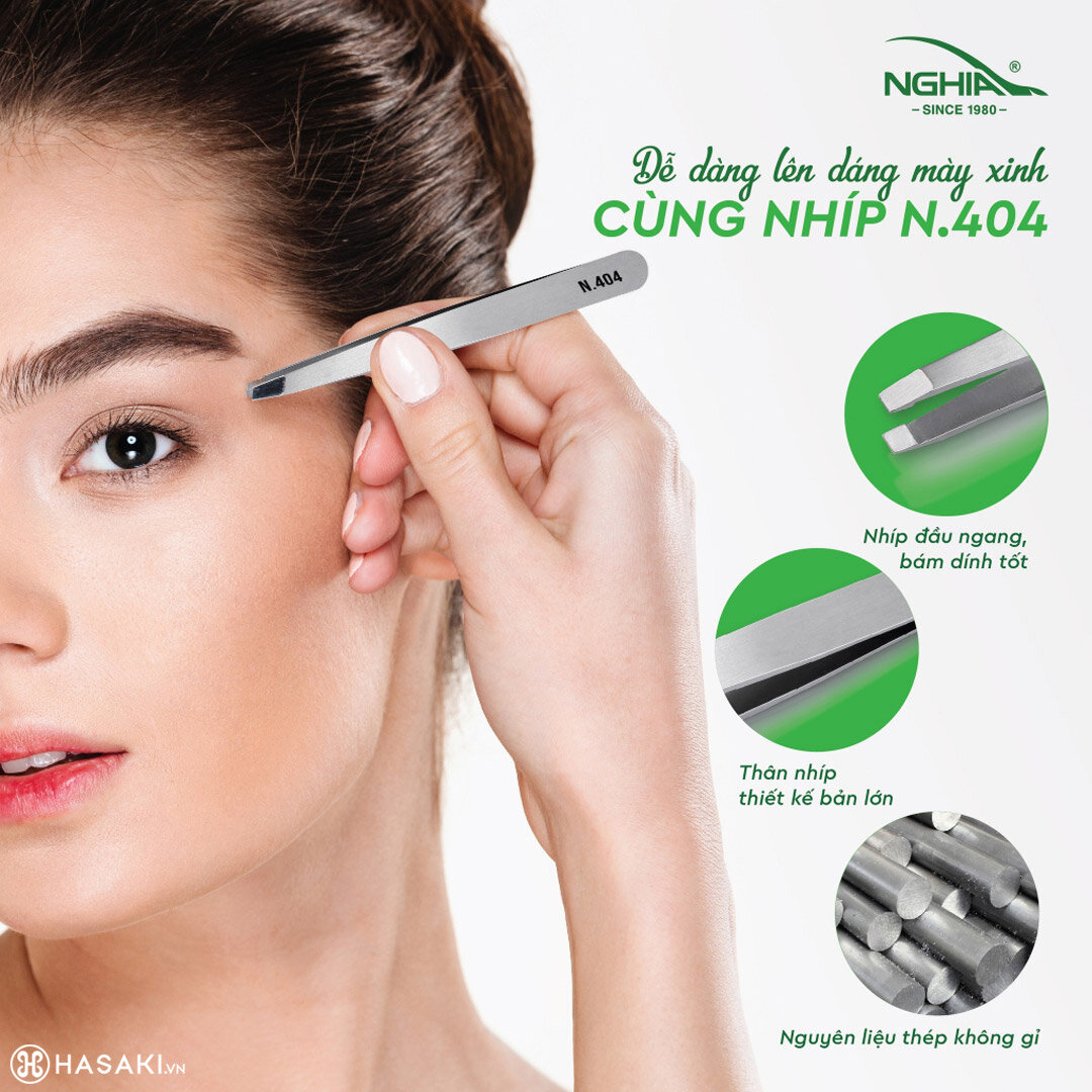 Sản phẩm Nhíp Đầu Ngang Kềm Nghĩa Thép Không Gỉ N.404 hiện đã có mặt tại Hasaki 