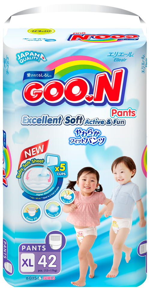  Bỉm  - Tã quần Goon Slim JB size XL 42 miếng (cho bé 12 - 17kg)