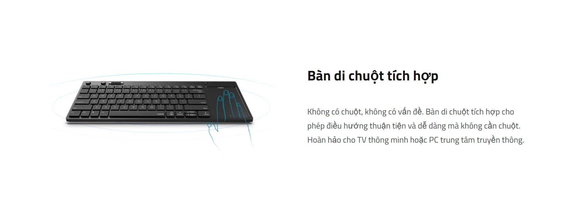 Bàn phím không dây Rapoo K2800 màu đen (USB)