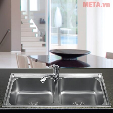 Chậu rửa bát Sơn Hà S82 inox Sus 304 cao cấp
