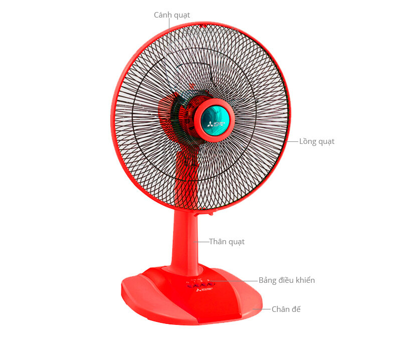 Quạt bàn Mitsubishi D16-GT-CY-RD Quạt bàn Mitsubishi D16-GT-CY-RD